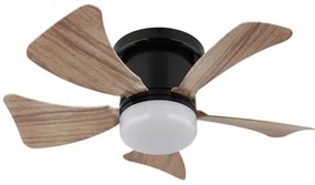 Globo 03609H - Ventilatore da soffitto LED dimmerabile HINES LED/10W/230V + telecomando marrone