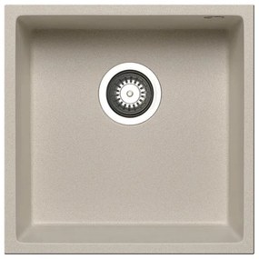 Lavello integrato 1 vasca PYRAMIS Tetragon granito L 40 x L 40 cm beige