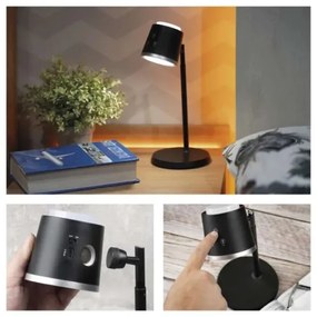 LED Lampada da tavolo ricaricabile dimmerabile 4in1 LED/6W/3,7V 3000K/4000K/6500K nero