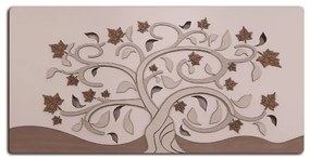 Quadro moderno 59x119 cm figura a legni sovrapposti Autunno
