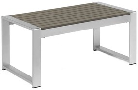 Tavolino da giardino alluminio anodizzato grigio scuro 90 x 50 cm SALERNO Beliani
