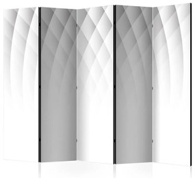 Paravento design Struttura di luce II (5 parti) - astrazione semplice su sfondo bianco