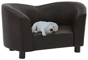 Divano Per Cani Marrone 67x41x39 Cm İn Similpelle /