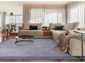 Tappeto in lana blu scuro 200x300 cm Linea - Agnella