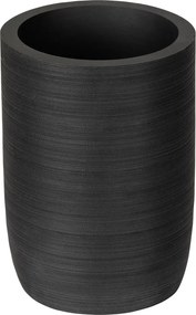 Portaspazzolino nero opaco in poliresina Altavalle – Wenko