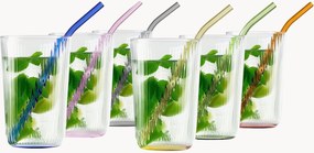 Bicchieri in vetro borosilicato con cannuccia Vibra 12 pz