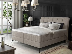 Letto matrimoniale boxspring Valladolid - 160 x 200 cm , Tessuto sabbia