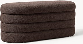 Panca imbottita in bouclé con vano contenitore Alto