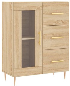 Credenza rovere sonoma 69,5x34x90 cm in legno multistrato