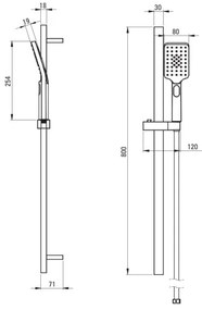 Deante NGA_N52K - Set doccia ALPINIA nero