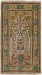 Peking Tappeto persiano 90x160 Verde (Iran) Annodato A Mano