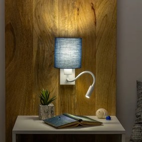 Brilagi - Applique a LED NUBILA 1xE27/25W/230V+ LED/3W bianco/blu scuro