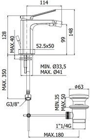 Paffoni Tilt Ti135cr Miscelatore Bidet Con Scarico Cromo