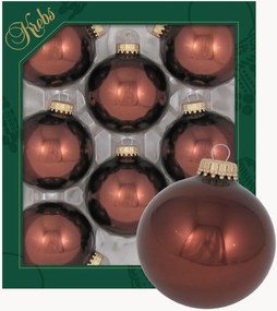 Set di 8 palline di Natale dipinte a mano Thalia