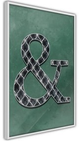 Poster Ampersand on Green Background