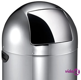 EKO Pattumiera a Pedale Kickcan 33 L Argento Opaco