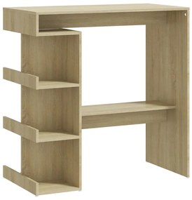 Tavolo bar con ripiani rovere sonoma 100x50x101,5 cm truciolato