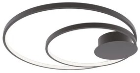 Plafoniera led diem nera 40w 4600lm cct 61,5x6cm