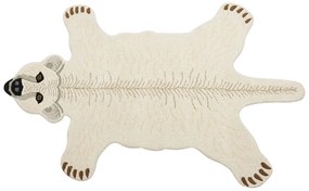 Tappeto per bambini lana bianca 100 x 160 cm TAQQIQ Beliani