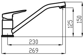 Novaservis - Rubinetto per lavello METALIA cromo lucido