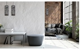 Lampadario a sospensione con filo AVALO 2xE27/60W/230V grigio/nero