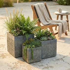 AGERATO - set di vasi in fibra sintetica