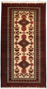 Beluch Tappeto 200x110 Rosso (Iran) Annodato A Mano