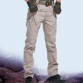 Pantaloni da lavoro varie taglie con motivo mimetico, Khaki / 4XL