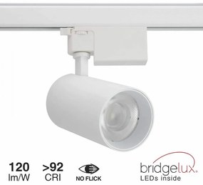 Faro LED 30W, Trifase, 60°, 120lm/W, CRI92, no Flickering - BRIDGELUX LED Colore Bianco Freddo 6.000K