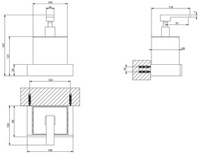 Dispenser portasapone a parete bianco cromo Inverso 20813 Gessi