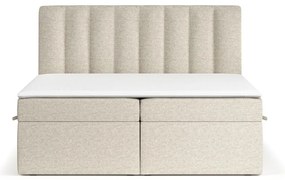 Letto boxspring beige con contenitore 180x200 cm Novento - Maison de Rêve