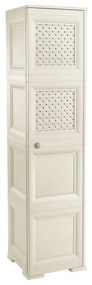 Armadio alto Omnimodus in polipropilene, beige L 40 x H 164 x P 47 cm, 1 anta, adatto per interno/esterno