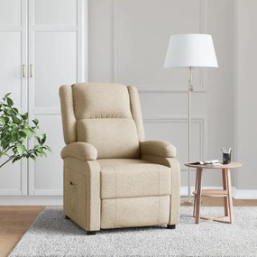 Poltrona Reclinabile İn Tessuto Crema /