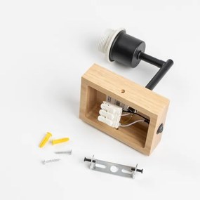 Brilagi - Applique NUBILA WOOD 1xE27/25W/230V quercia/marrone chiaro