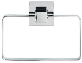 WENKO 22689100-Porta asciugamani VACUUM-LOC QUADRO ED 18,5x14 cm argento/lucido.cromo