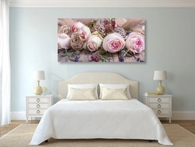 Stampa su tela – Composizione floreale festosa di rose