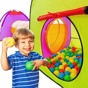 Tenda Igloo Per Bambini Con 200 Palline + Tunnel Pieghevole Giochi Salvaspazio...