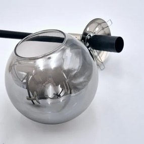 Lampadario a sospensione con supporto rigido LILOU 4xE14/5W/230V cromo opaco/fumé