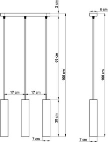 Lampadario grigio in calcestruzzo Fadre – Sollux