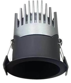 Faro LED da Incasso 10W Nero Ø65mm IP65 CCT UGR19 con driver Philips Colore Bianco Variabile CCT