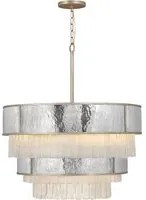 Lampadario Contemporaneo Reverie Acciaio Oro Champagne 12 Luci E14