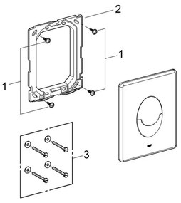 GROHE 389642430 - Pulsante di scarico START 156 × 197 mm, nero