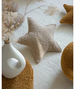 Cuscino per divano da bambini marrone chiaro con rivestimento in bouclé Star – Wigiwama