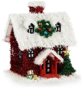 Statua Decorativa Natale Tinsel Casa 19 x 24,5 x 19 cm Rosso Bianco Verde Plastica polipropilene