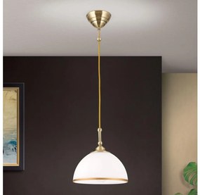 Orion HL 6-1808/1 - Lampadario a sospensione con filo OLD LAMP 1xE27/40W/230V bianco/ottone