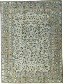 Kashan Tappeto persiano 310 x 410 Verde (Iran) Annodato A Mano