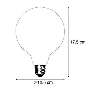 Lampada a filamento LED E27 dimmerabile G125 goldline 4.5W 470 lm 2100K