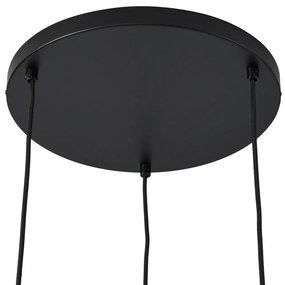 Lampada a sospensione retrò nera con arancione 3 luci - Felt