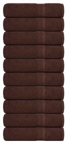 Asciugamani 10 Pz Marrone 50x100 Cm 360 G/m² 100% Cotone /