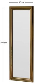Specchio da parete SMOOTH 105x40 cm oro